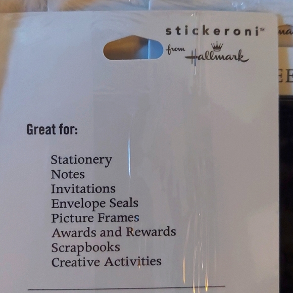 4 pack Hallmark Metallic Peace Sign Stickers - Picture 2 of 3